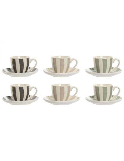 imagem de Conjunto Café 6 Porcelana 90Ml Riscas 1