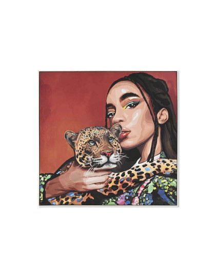 imagem de Quadro Tela Ps Chica Leopardo 1