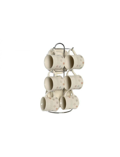 imagem de Conjunto Café 13 Gres Metal 90Ml Topitos Bege 1