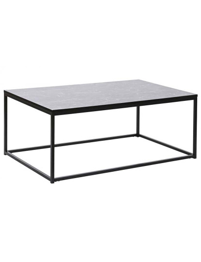 imagem de Mesa De Centro Mdf Metal Simil Mármore Preto1