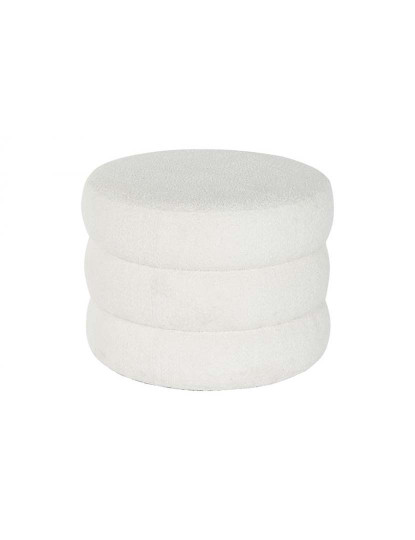 imagem de Repousa-Pés Poliester Mdf Boucle Branco 1