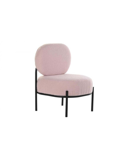 imagem de Cadeira Poliéster Metal Rosa 1