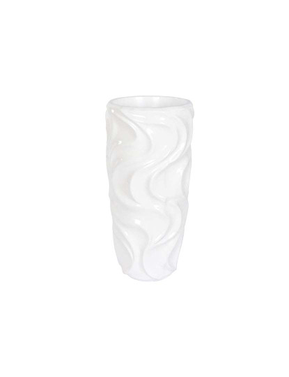 imagem de Vaso Fibra Vidro Ondas Lacado Branco1