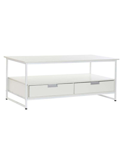 imagem de Mesa De Centro Metal Mdf Branco 1