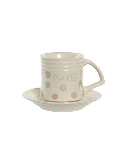 imagem de Conjunto Café 13 Gres Metal 90Ml Topitos Bege 2