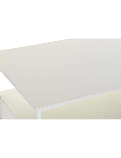 imagem de Mesa De Centro Metal Mdf Branco 2