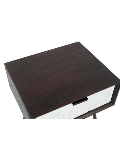 imagem de Mesa De Cabeceira Mango Metal Wengue 2