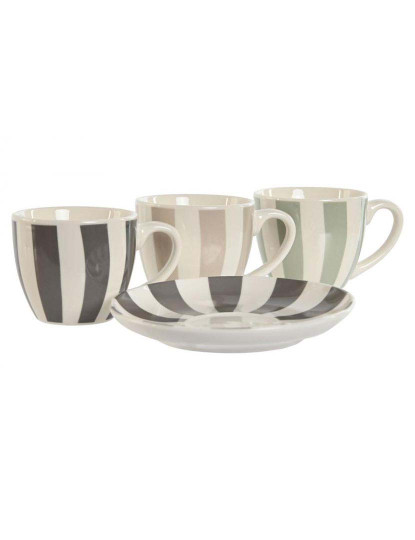 imagem de Conjunto Café 6 Porcelana 90Ml Riscas 2