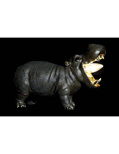 imagem de Candeeiro De Mesa Resina Hipopotamo 2