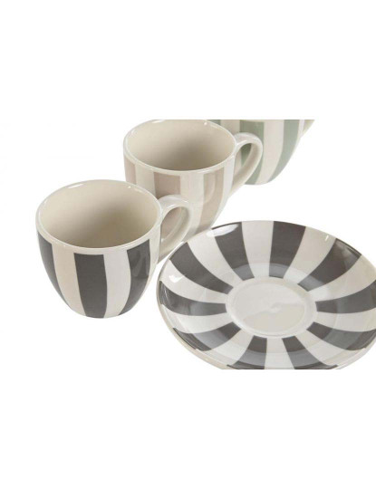 imagem de Conjunto Café 6 Porcelana 90Ml Riscas 3