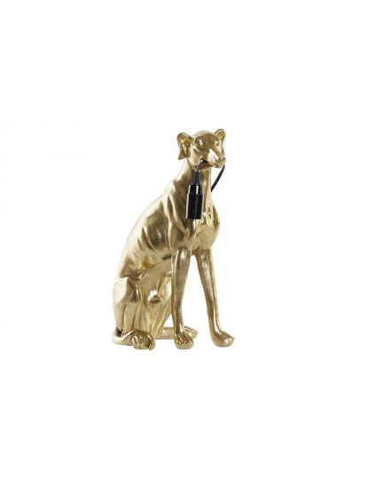 imagem de Candeeiro De Mesa Resina Galgo Dourado3