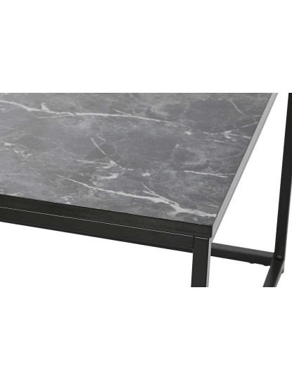 imagem de Mesa De Centro Mdf Metal Simil Mármore Preto3