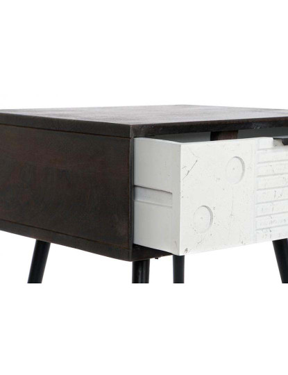 imagem de Mesa De Cabeceira Mango Metal Wengue 4