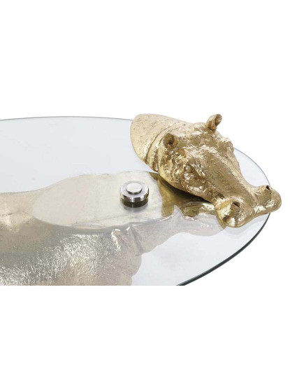imagem de Mesa De Apoio Resina Vidro Hipopótamo4