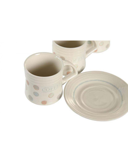 imagem de Conjunto Café 13 Gres Metal 90Ml Topitos Bege 4