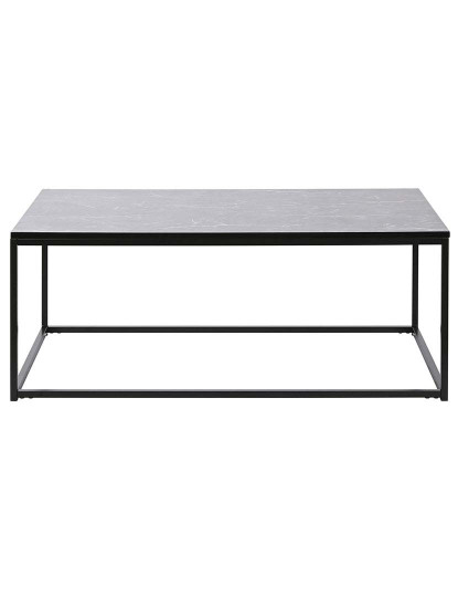 imagem de Mesa De Centro Mdf Metal Simil Mármore Preto5