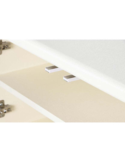 imagem de Móvel Tv Mdf 4Portas 3D Branco 6