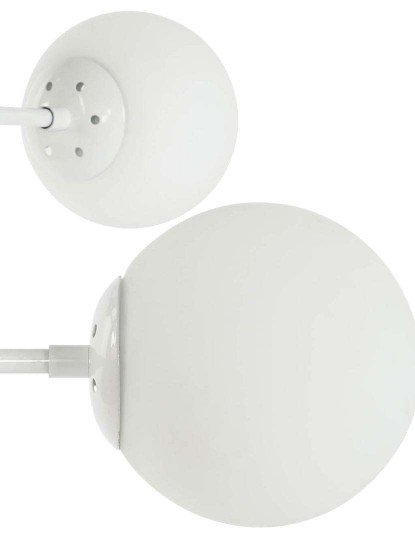 imagem de Candeeiro De Teto Metal Vidro Bolas Branco 6