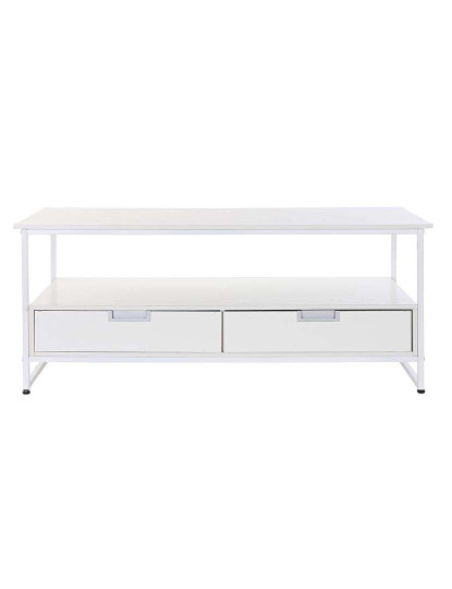 imagem de Mesa De Centro Metal Mdf Branco 6