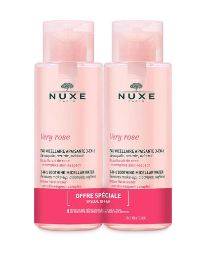 imagem de Nuxe Very Rose Água Micelar Desmaquilhante Hidratante 3 em 1 2x400ml1