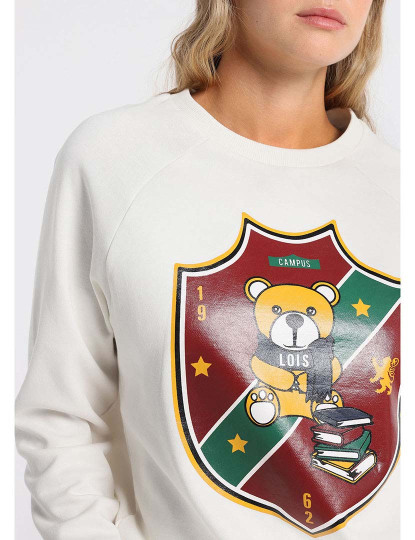 imagem de Sweatshirt Manga Rangla College 62 Gola Redonda  Senhora Beige3