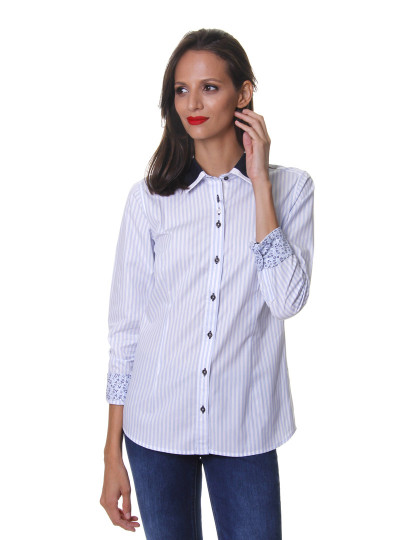 Camisas riscas senhora Clearance