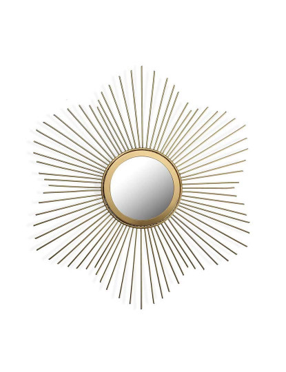 imagem de Espelho Parede Dourado Cristal Metal 1