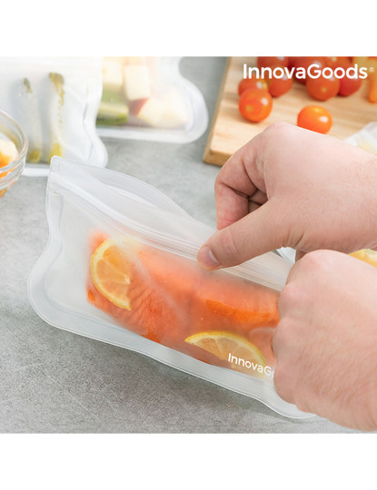 imagem de Conjunto de Sacos Reutilizáveis para Alimentos Frescos InnovaGoods 10 Peças4