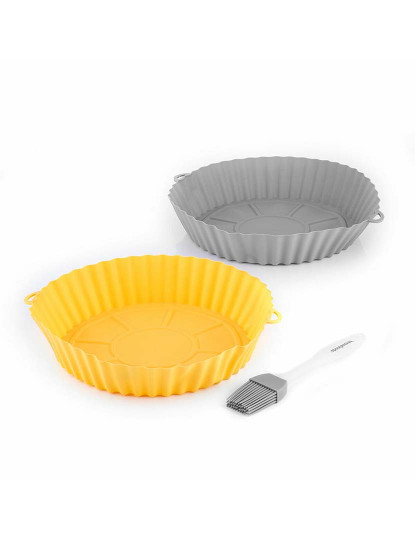 imagem de Cestos de Silicone com Pincel para Fritadeiras a Ar Mollicon InnovaGoods 2 Unidades4