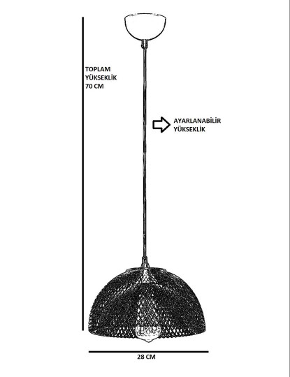 imagem de Candeeiro Suspensão Ufo Preto3