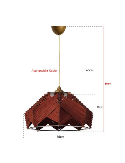 imagem de Candeeiro Suspensão Tile Vermelho3