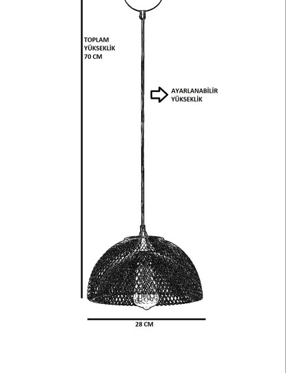 imagem de Candeeiro Suspensão Ufo Preto3