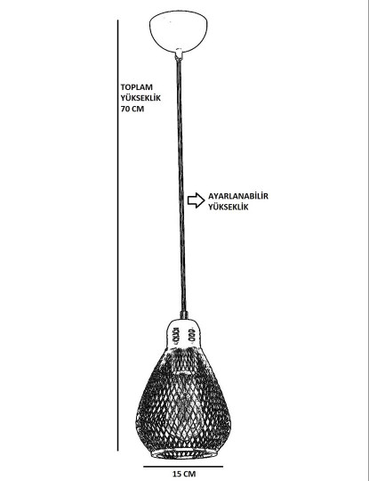 imagem de Candeeiro Suspensão Armut Dourado3