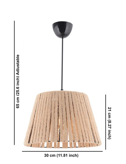 imagem de Candeeiro Suspensão Cone Jute Creme5