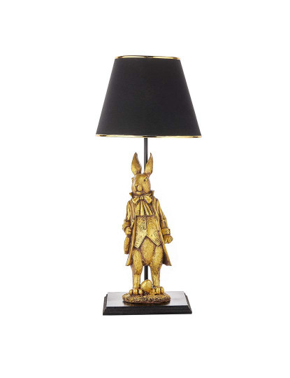 imagem de Candeeiro Mesa PLY Dourado Preto2