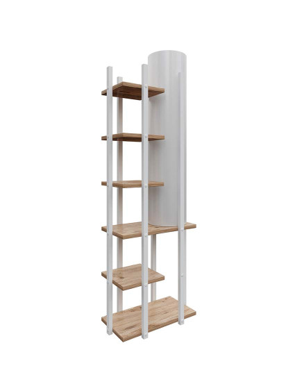 imagem de Candeeiro Chão Madeira Moda Dor Branco Natural3