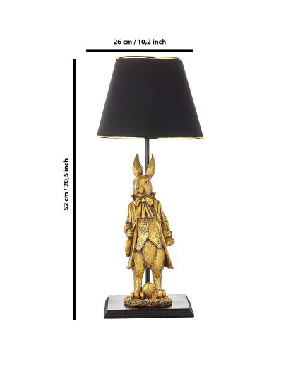 imagem de Candeeiro Mesa PLY Dourado Preto3