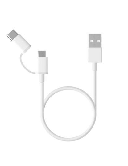 imagem de Mi 2-in-1 USB Cable Micro USB to Type C 30cm White *TOP LRY*1