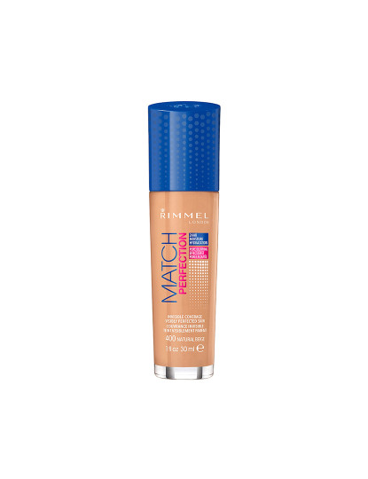 imagem de Base Rimmel London Match Perfection #400 Natural bege 30 Ml1