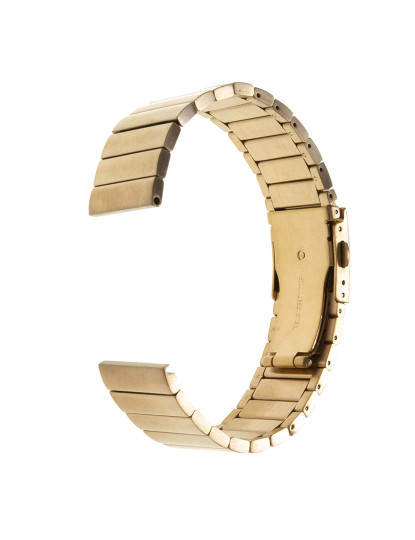 imagem de Pulseira Universal Aço Inoxidável Para Relógios De 22Mm Dourado 2