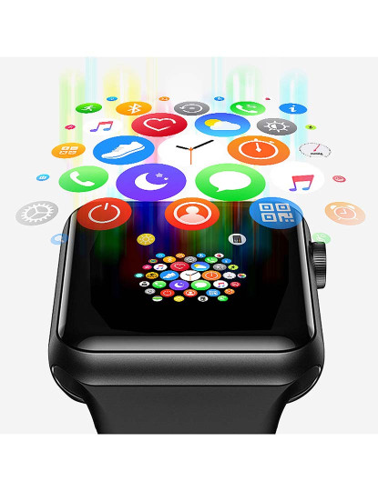 imagem de Smartwatch U68 com notificações de Apps Prateado2