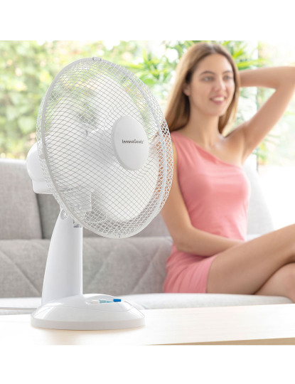 imagem de Ventilador de Mesa InnovaGoods Ø 30 cm 35W Branco1