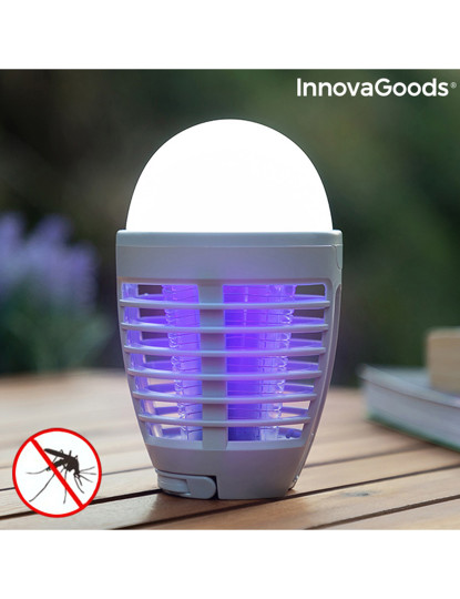 imagem de Lâmpada antimosquitos recarregável com LED 2 em 1 Kl Bulb InnovaGoods1