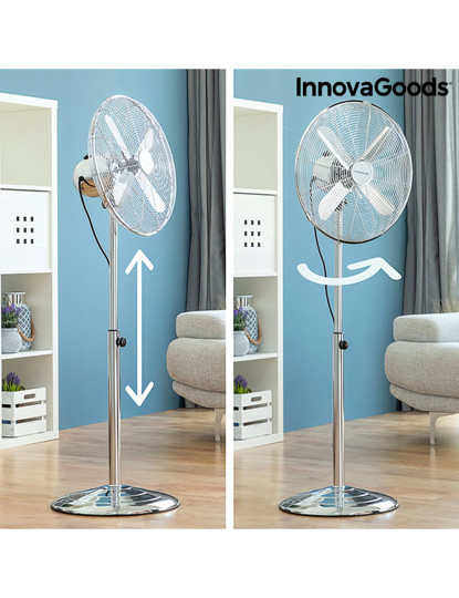 imagem de Ventilador de Pé Chrome Retro InnovaGoods Ø 40 cm 55W5