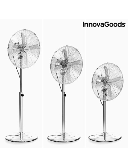 imagem de Ventilador de Pé Chrome Retro InnovaGoods Ø 40 cm 55W7