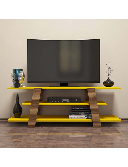 imagem de Móvel Tv Walnut Amarelo2