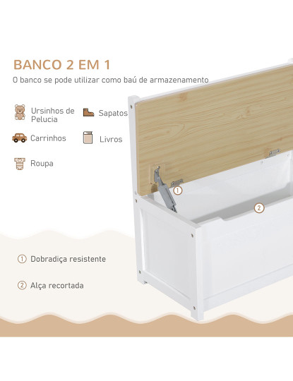 imagem de Conjunto Mesa + Assentos Branco e Madeira Natural6