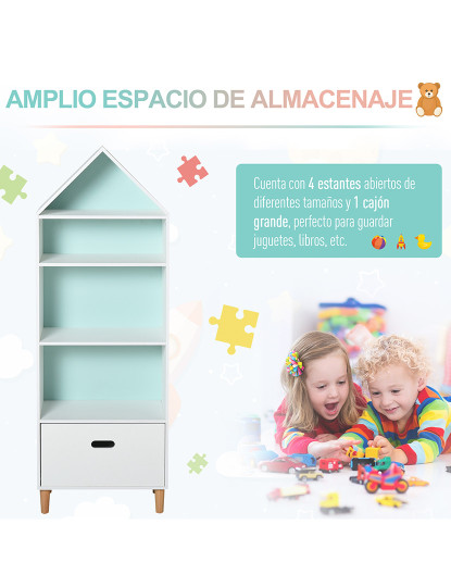 imagem de Estante infantil Branco, Cor de rosa, Verde5