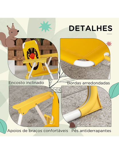 imagem de Conjunto Mesa + 2 Cadeiras Exterior Amarelo8