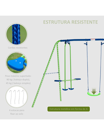 imagem de Conjunto Baloiço Crianças Verde6